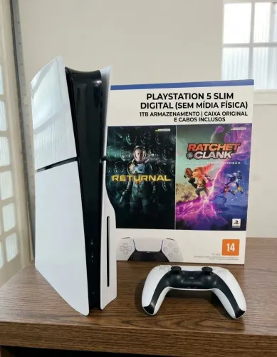 PlayStation 5 Slim Digital 1TB - Completo na Caixa + Controle DualSense