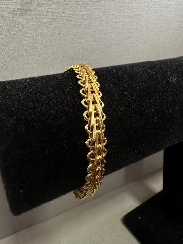 Pulseira de ouro 9.37g 18k procedência garantia eterna