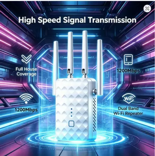 Repetidor WiFi 1200Mbps Sem Fio 2.4G/5GHz