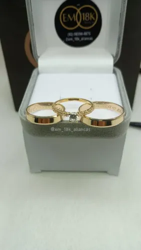 Alianças em Ouro 18k ? Com garantia, Gravação e Estojo Inclusos