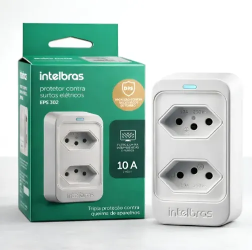 PROTETOR ELETRÔNICO BIVOLT 2 TOMADAS INTELBRAS