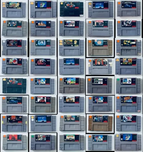 Lote de 239 cartuchos de SNES Super Nintendo