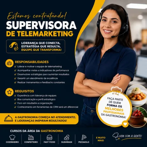 Supervisora Telemarketing (Sexo Feminino)
