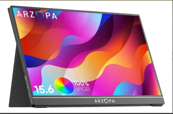 Monitor Portátil Gamer Arzopa S1 Led Ips 15.6 Full Hd 1080p 1 un. | Cor: Preto, Voltagem: