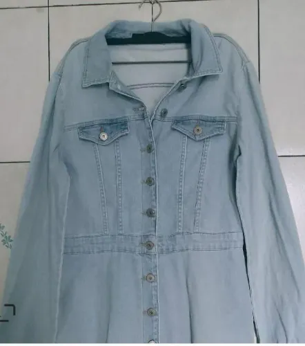 Vestido jeans com manga longa equus tamanho p