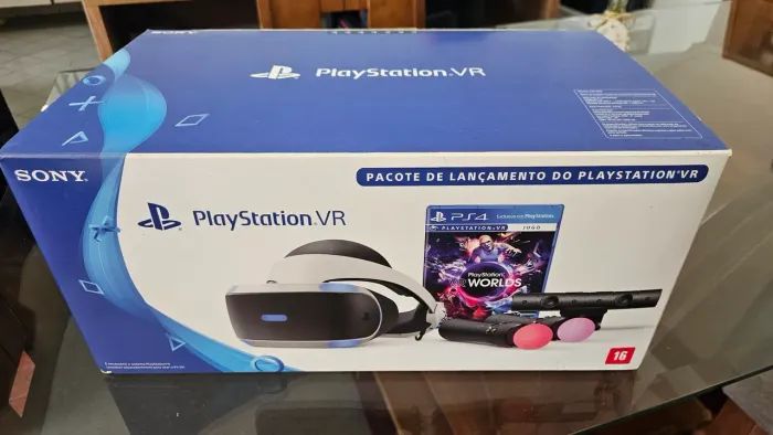 PlayStation VR 1 (PSVR) Completo + 2 Controles PS Move + Câmera (Usado)
