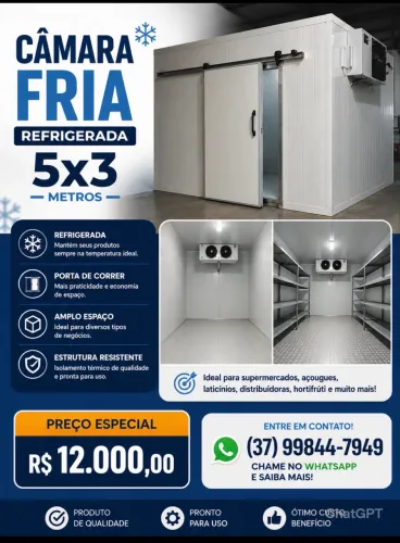 Câmara fria de resfriamento
