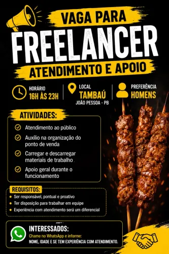 Freelancer para diárias