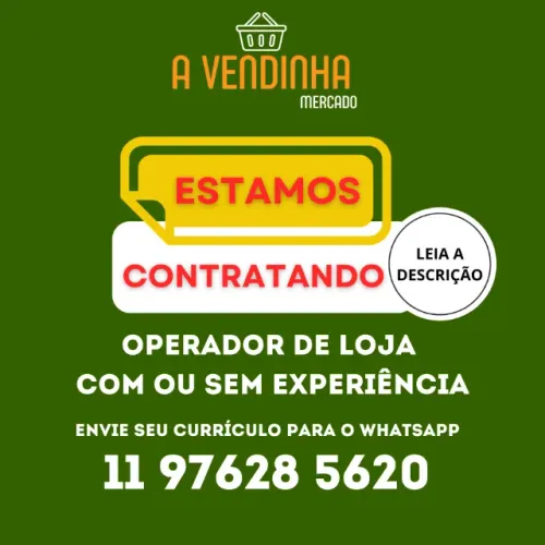 Atendente de loja - Pinheiros - Início imediato