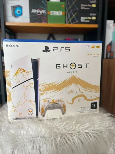 PS5 Slim 1TB DESBLOQUEADO Edição Edição Limitada Ghost OF Yotei (Novo)