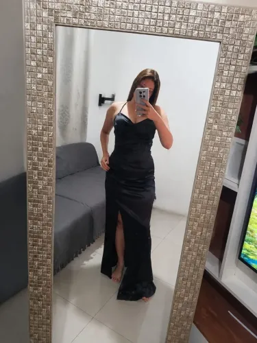 Vestido de festa em cetim