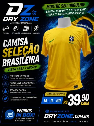 camisa dryfit seleção brasileira