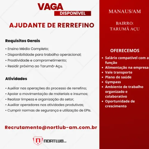 AJUDANTE DE RERREFINO