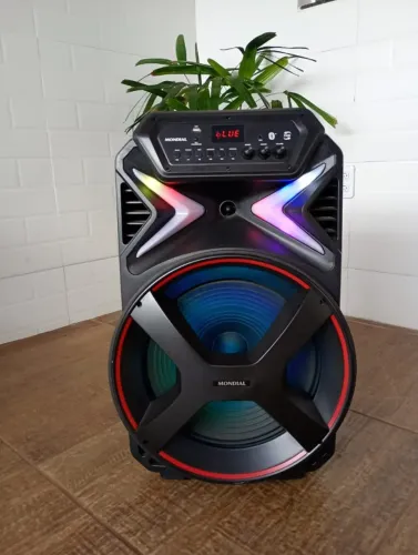 Caixa de som Mondial - 700W potente novinha grande falante 15 polegadas.