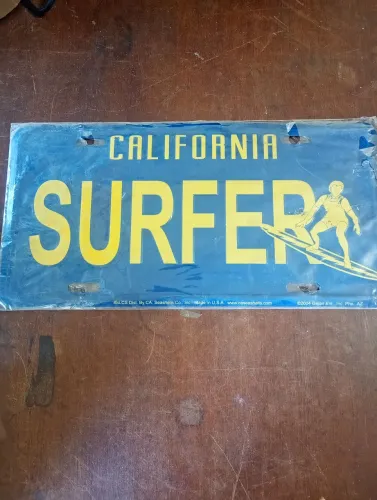 Placa decoração automotivo Califórnia surfer