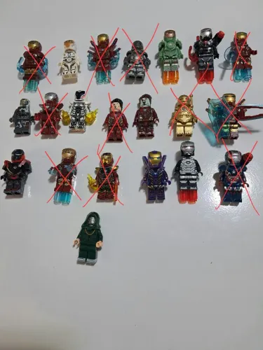 Minifiguras similar Lego - Cap America, Thor e Homem de Ferro