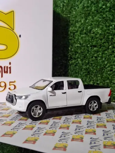Miniatura Hilux Branca colecionáveis 13x5cm metal