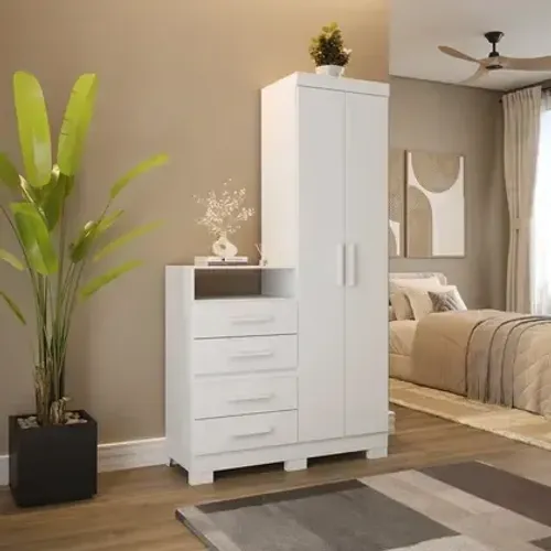 Guarda Roupa Solteiro, Armário com Cômoda, Novo, Entrego