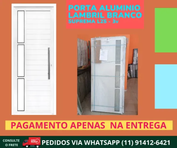 porta cod G12 aluminio lambril visor