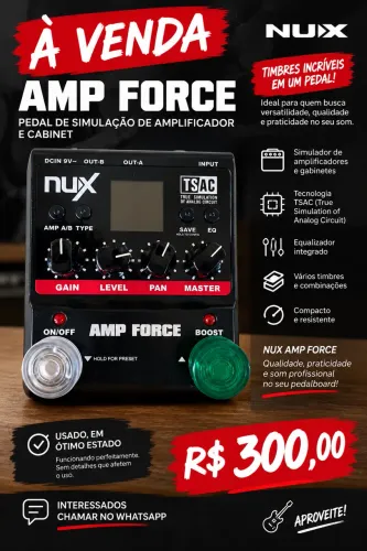 Simulador de Amp - Nux (Divido no Ct sem Juros e Troco em Chocolate Plus com volta)