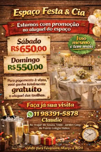 ESPAÇO PARA FESTAS E EVENTOS 
