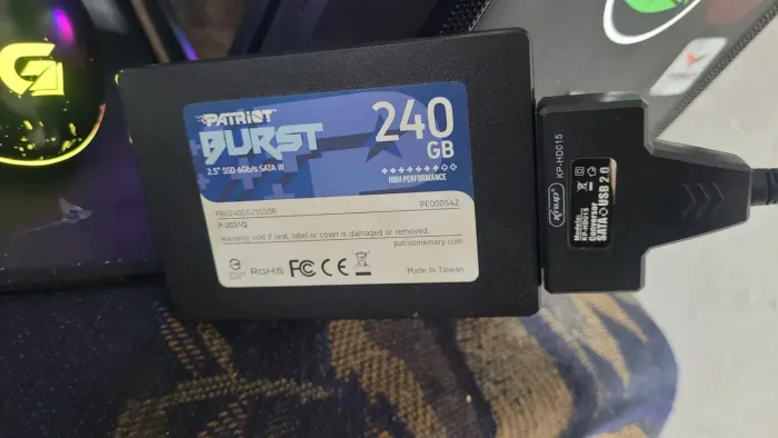 SSD Patriot Burst 240GB SATA III - Saúde 95%