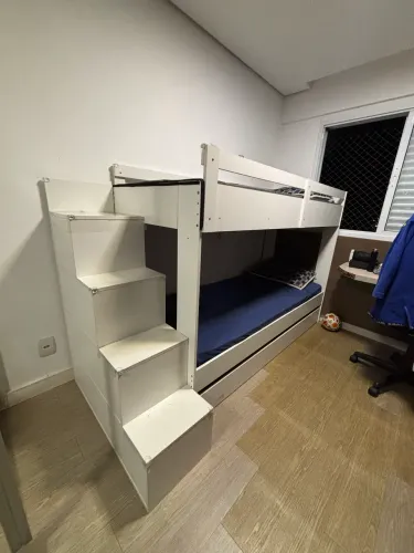 Beliche em MDF com cama auxiliar