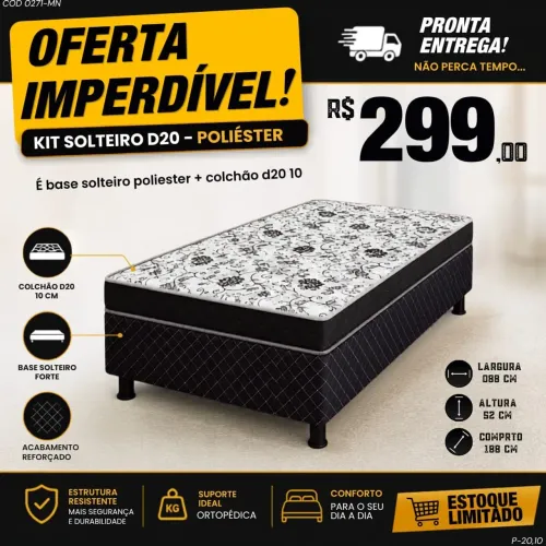 Kit Solteiro poliéster D20