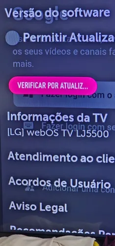 Tv LG Smart 43 polegadas