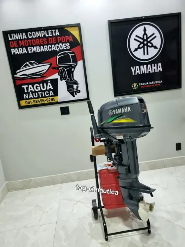 Motor Yamaha 30hp Partida Elétrica 2 Tempos Novo Ano 2026 Completo Garantia Promoção
