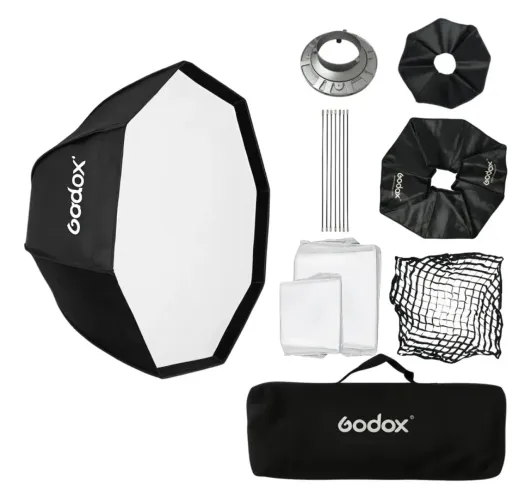 Softbox Octagonal Godox 95cm Bowens Com Grid Colmeia L