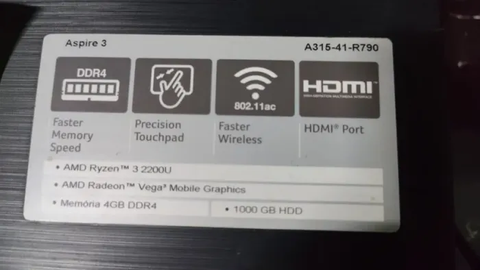 LAPTOP ACER RYZEN 3
