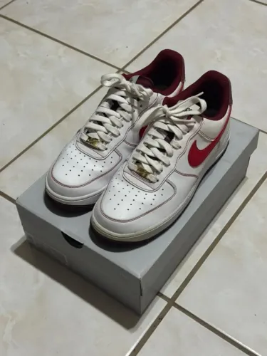Nike Air Force 1 White Team Red