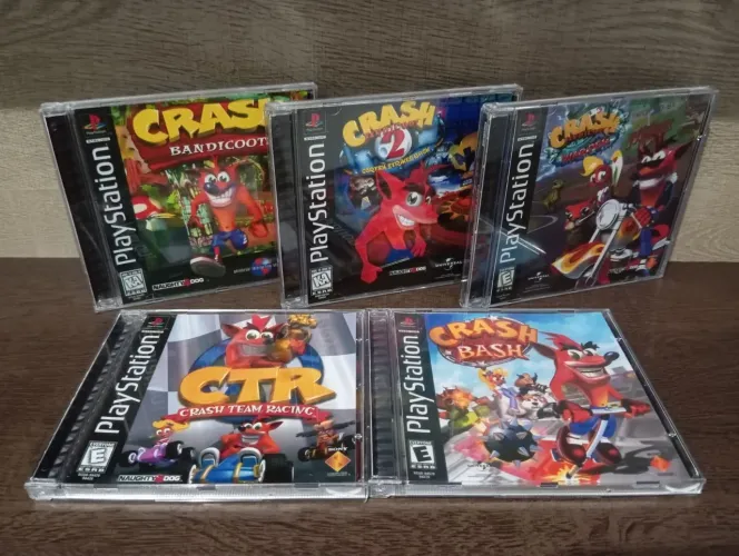Coleção Crash Bandicoot para PS1 (REPRÔ) (LEIA)