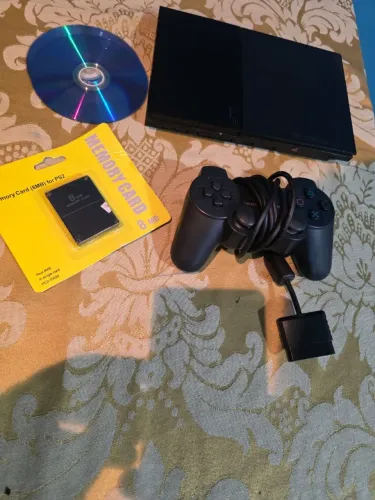 PlayStation2 desbloqueado 2 jogos 1 manete 1 memory card