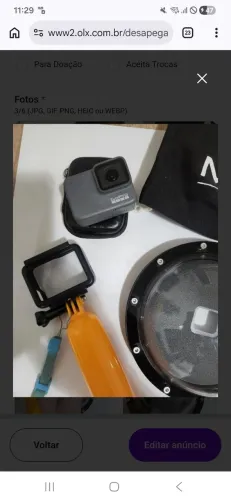Go pro 7 silver e acessórios- usada e impecável