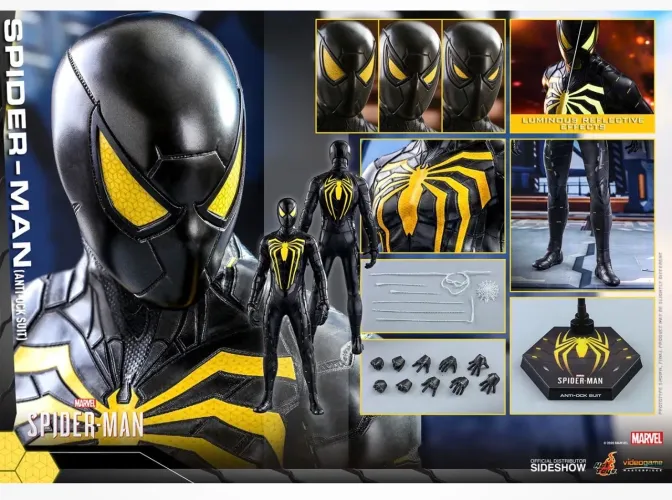 Hot Toys homem aranha VGM45 Marvel's Spider-Man Anti-Ock Suit versão Deluxe 1/6