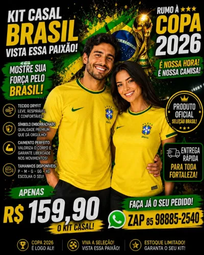 Blusa pra copa kit casal