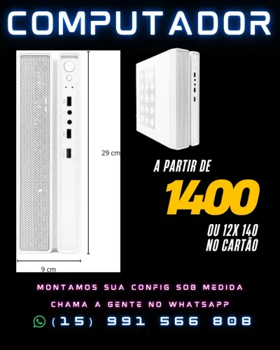 Computador Slim Intel G4560 8GB DDR4 SSD 512GB Windows 11