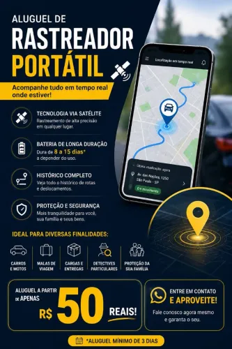 RASTREADOR PORTÁTIL VIA SATÉLITE ALTA PRECISÃO