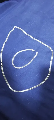 Corda e pulseira de Prata 