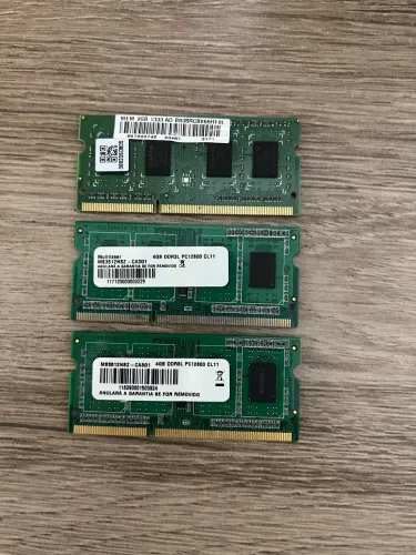 Três memórias RAM notebook por 100,00