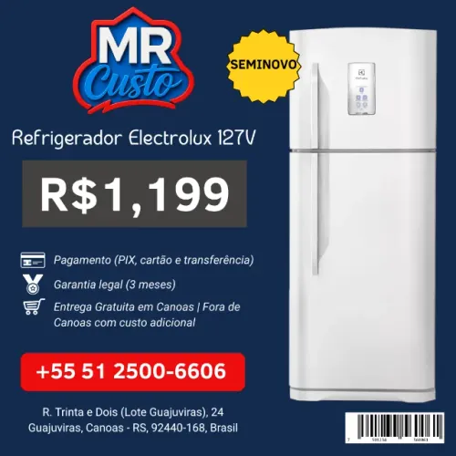 Geladeira Electrolux Seminova | Revisada, Testada e com Garantia | MR Custo