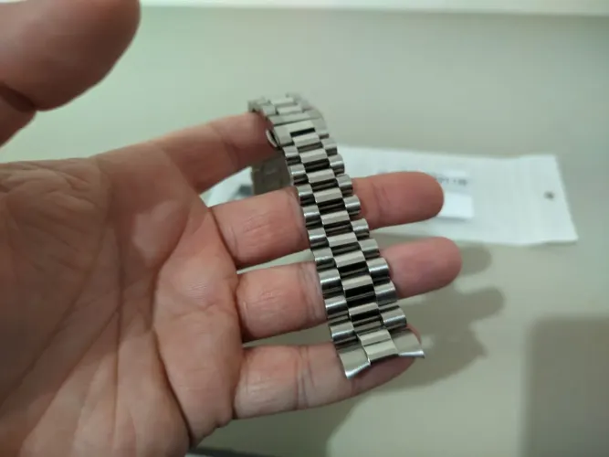 Pulseira Presidente 18mm aço sólido