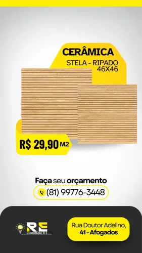 Cerâmica 46x46 ripado STELA