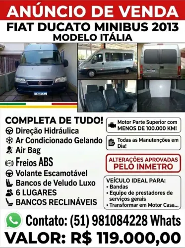 Fiat Ducato Minibus 2.3 T.alto ME Diesel 2012