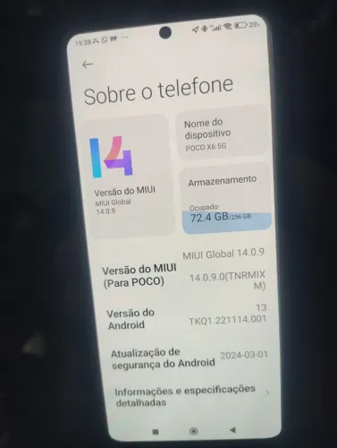 Xaiomi poco X6 de 256 gigas