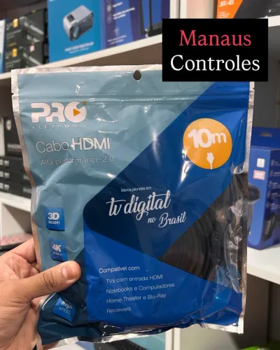Cabo Hdmi de 10 Metros Resolução Cinematográfica UHD 4K