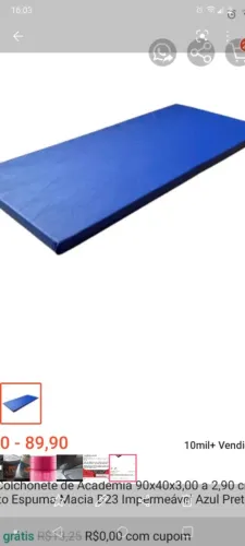 Colchonete para exercício