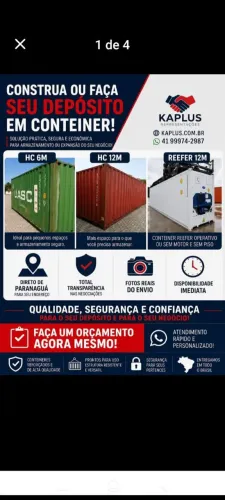 Contêiner HC12m, Reefer 12m sem Motor e sem Piso, DC6m, Câmara Fria 40 pés, a partir de: